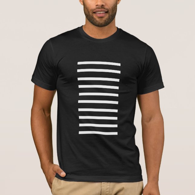 Black t-shirt with White Lines (Front)