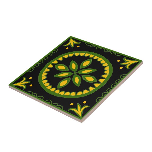 Black Talavera Tile (Side)