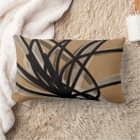 Black & Tan Abstract Ribbon Design