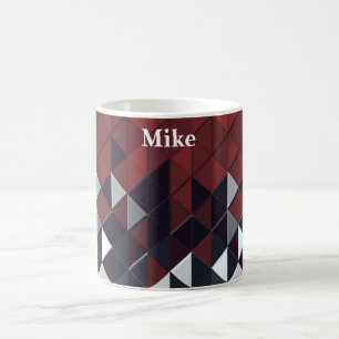 Black Tan and White Diamonds Coffee Mug