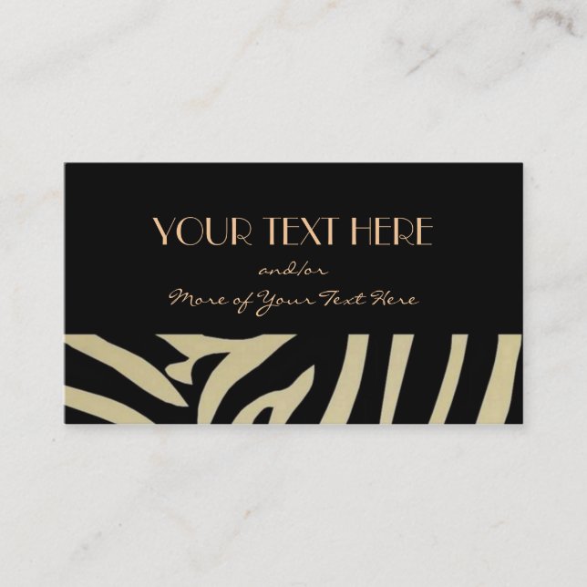 Black&Tan Animal Print Business Card (Front)