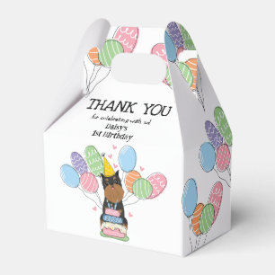 Black Tan Brussels Griffon Cropped Ears Birthday Favour Box