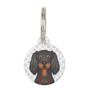 Black & Tan Cavalier King Charles Spaniel Head Pet Tag