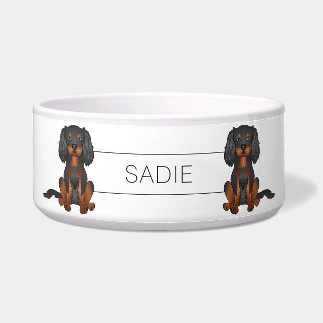 Black & Tan Cavalier King Charles Spaniel & Name (Front)