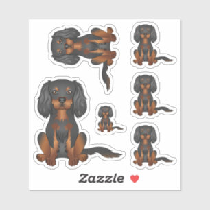Black & Tan Cavalier King Charles Spaniel Sitting