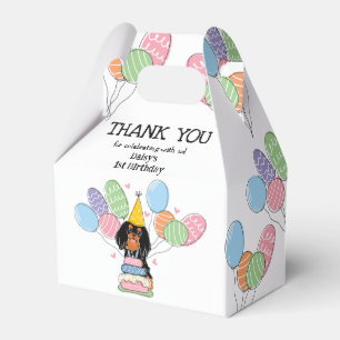 Black Tan Cavalier King Charles Spaniel Thank You Favour Box