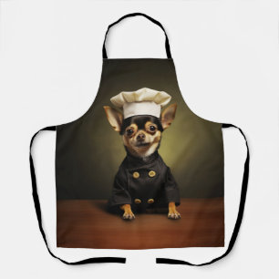 Black & Tan Chihuahua Chef Cooking Apron