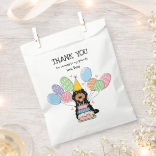 Black Tan Cockapoo Cavapoo Birthday Party Favour Bags