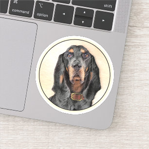 Black & Tan Coonhound Painting - Original Dog Art