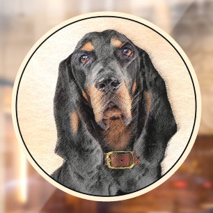 Black & Tan Coonhound Painting - Original Dog Art
