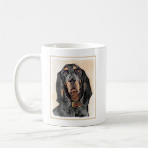 Black & Tan Coonhound Painting - Original Dog Art Coffee Mug