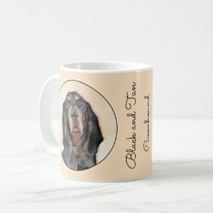 Black & Tan Coonhound Painting - Original Dog Art Coffee Mug