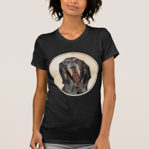 Black & Tan Coonhound Painting - Original Dog Art T-Shirt