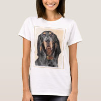 Black & Tan Coonhound Painting - Original Dog Art