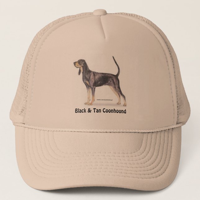 Black & Tan Coonhound Trucker Hat (Front)