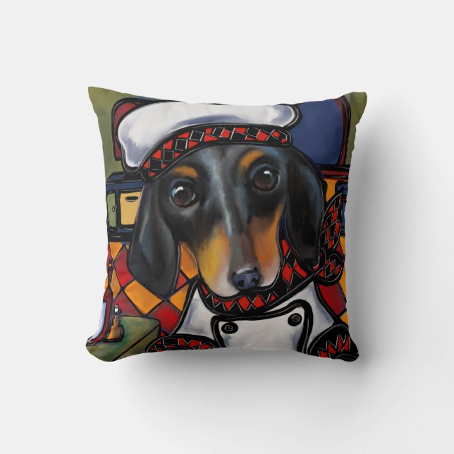 Black Tan Dachshund    Cushion (Front)