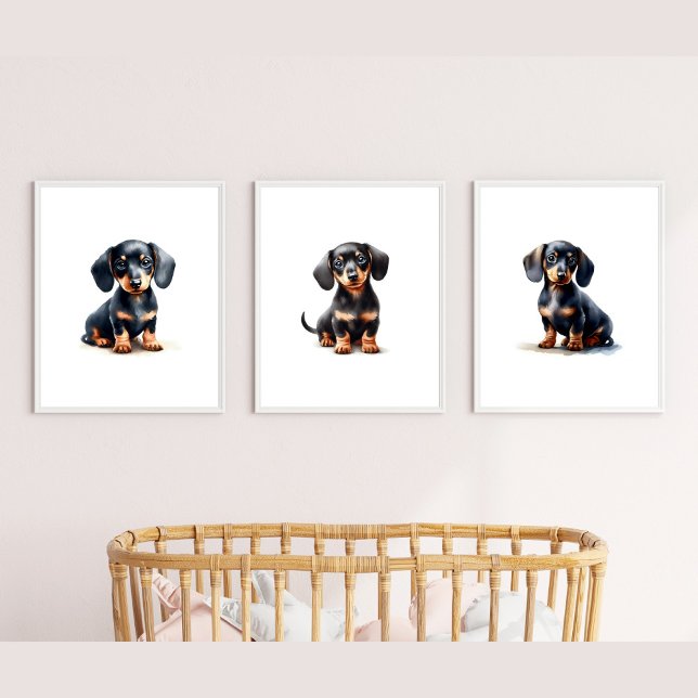 Black Tan Dachshund Print, Dachshund Pet Portrait (Creator Uploaded)