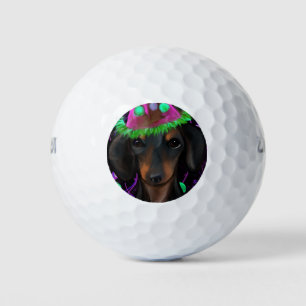 Black & Tan Doxie Golf Balls