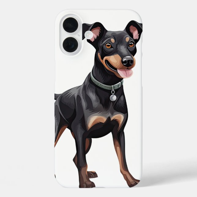 BLACK & TAN MANCHESTER TERRIER PUPPY DOG Case-Mate iPhone CASE (Back)