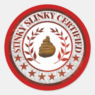 Black Tank Stinky Slinky Certified RV Sticker