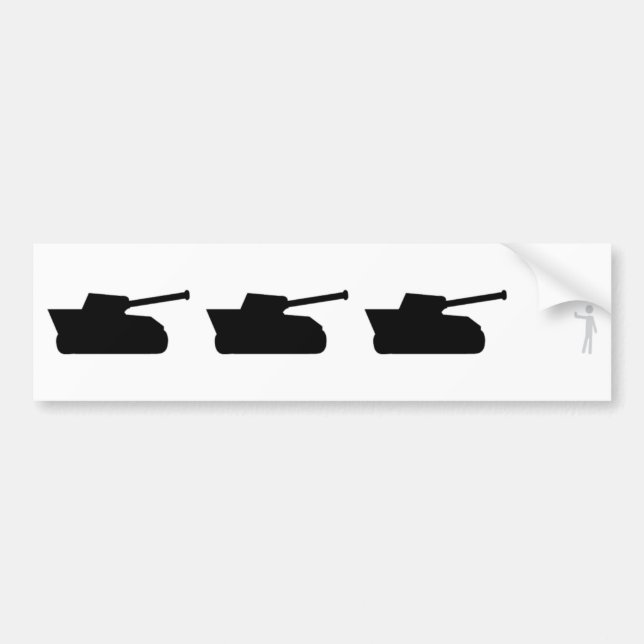 black tanks icon bumper sticker (Front)