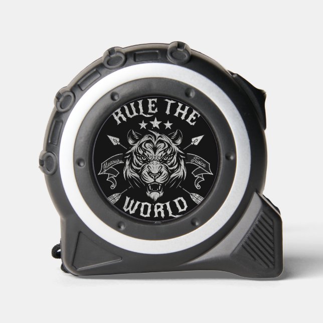 Black Tape Measure Rule the World Measure Twice 1 (Front)