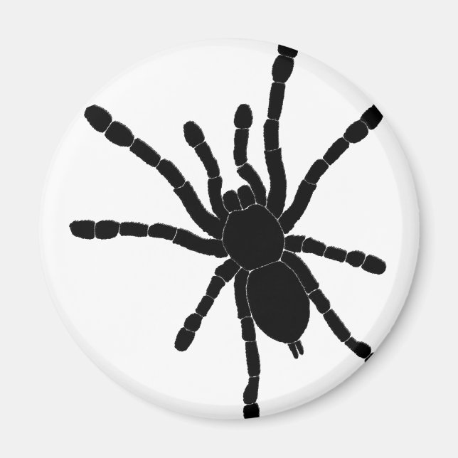 Black Tarantula Fridge Magnet (Front)