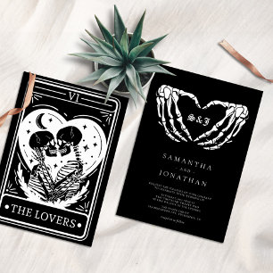 Black Tarot Goth Wedding Invitation