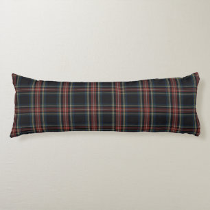 Black tartan Body Pillow ( 20" x 54")