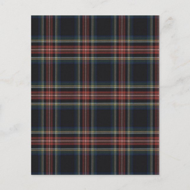 Black Tartan Paper Sheet (Front)