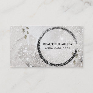 *~* Black Taupe Abstract Glitter Business Card
