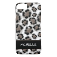Black Taupe Leopard Print Customisable