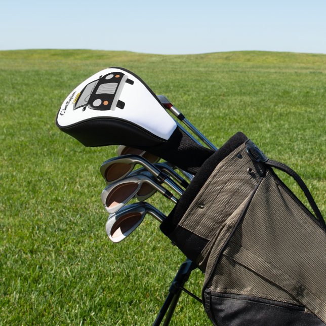 Black Taxi Design Golf Head Cover (In Situ)