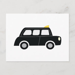 Black Taxi Postcard