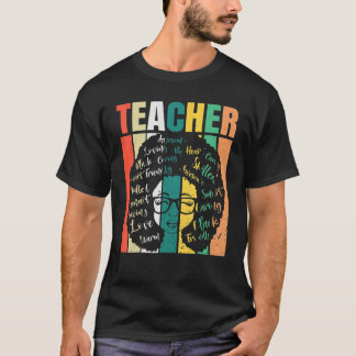 Black Teacher Definitions Black History Month T-Shirt