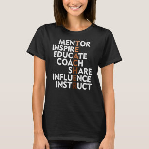Black Teacher Inspiration Melanin African American T-Shirt
