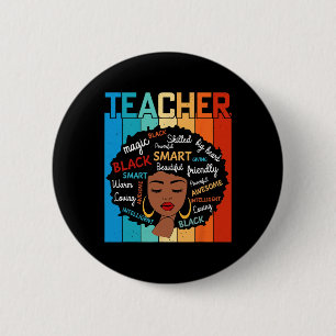 Black Teacher Magic Black History Education Melani 6 Cm Round Badge
