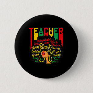 Black Teacher Magic Black History Education Melani 6 Cm Round Badge
