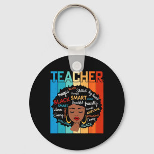 Black Teacher Magic Black History Education Melani Key Ring