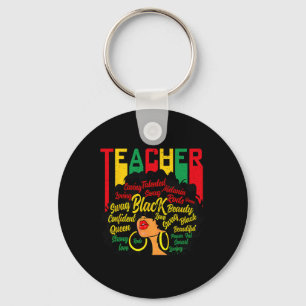 Black Teacher Magic Black History Education Melani Key Ring
