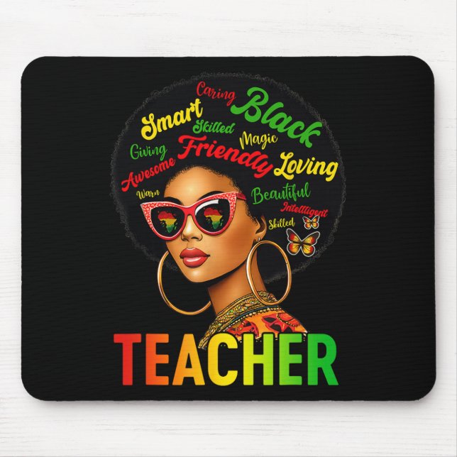 Black Teacher Magic Black History Education Melani Mouse Pad (Front)