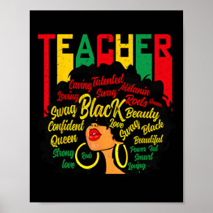 Black Teacher Magic Black History Education Melani Poster
