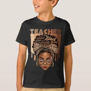 Black Teacher Magic Black History Month Afro Hair T-Shirt