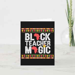 Black Teacher Magic Teacher Black History Month  Card