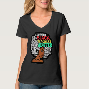 Black Teacher Smart Teacher Afro Love Melanin Afri T-Shirt
