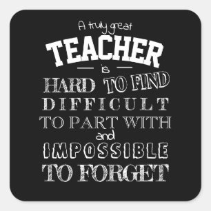 Black teacher Thank you Appreciation Script Square Sticker