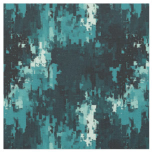 Black & Teal Abstract Fabric