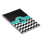 Black Teal Chevron