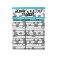 Black & Teal Hexagon Cat Weight & Feeding Chart