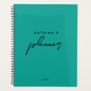 Black & Teal Minimalist Appointment Diary  Planner